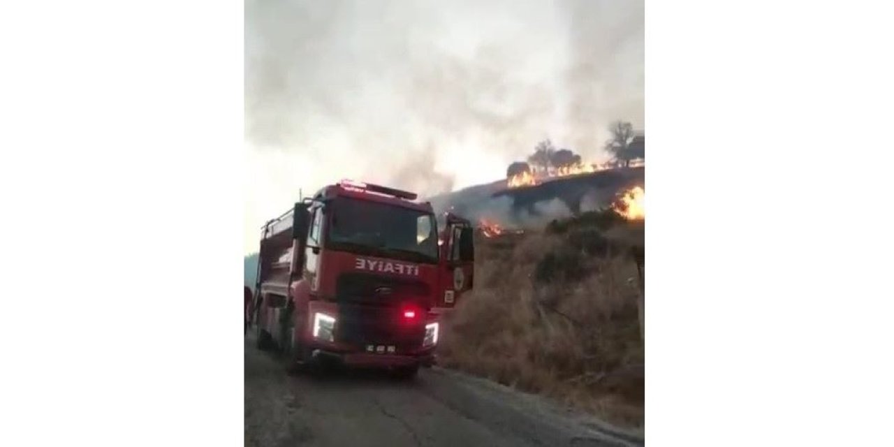Kahta’da Anız Yangını Köye Kadar Ulaştı