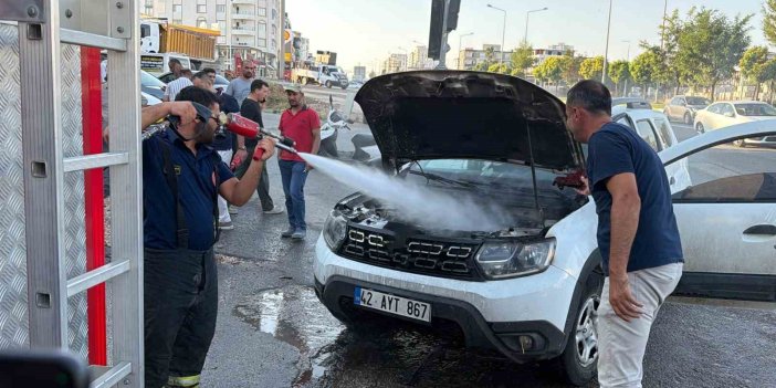 Seyir Halindeki Araç Alev Alev Yandı