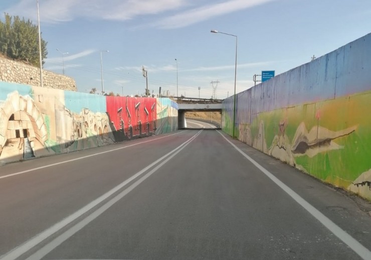 Caddelerde Yol Çizgi Çalışması Yapıldı