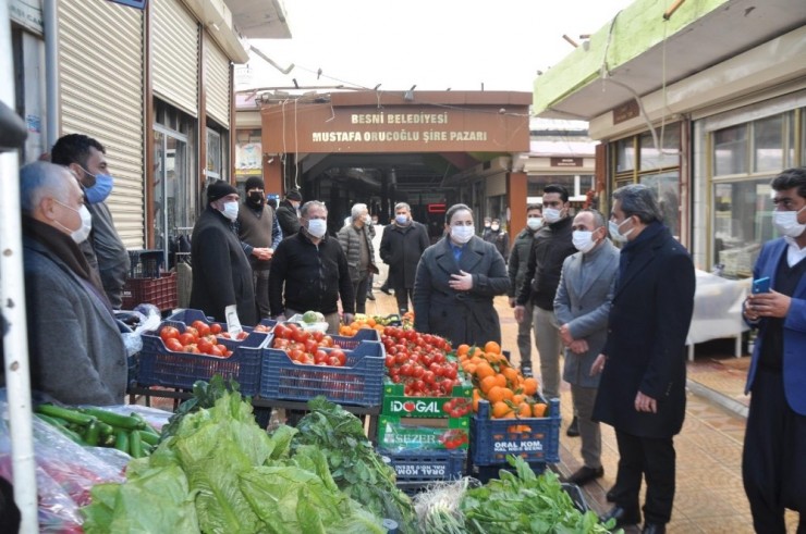 Kaymakam Ve Başkandan Esnafa Geçmiş Olsun Ziyareti