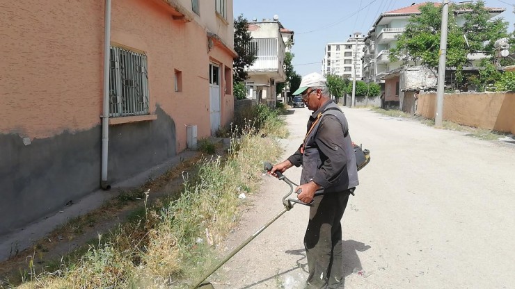 Gölbaşı İlçesinde Yeşil Alan Bakımları Devam Ediyor