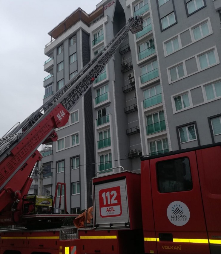 Sekizinci Katta Mahsur Kalan Serçeyi İtfaiye Kurtardı