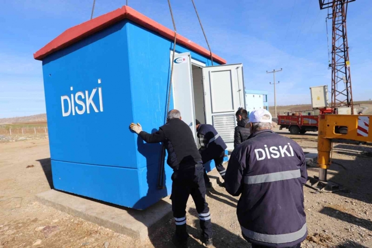 Diski Kırsal Mahallelere Motopomp Odaları Monte Etti