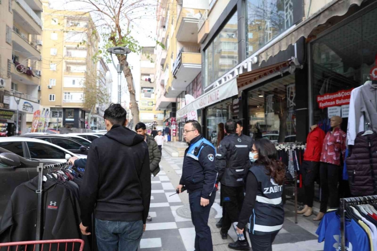 Haliliye’de Zabıta Kaldırım İşgallerini Önlüyor