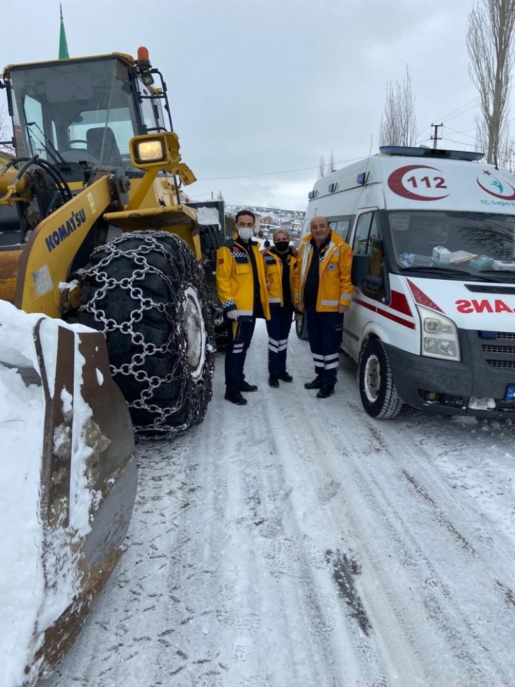 Kalp Hastasına Karlı Yollar Açılarak Ulaşıldı