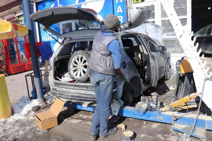 Malatya’daki Oto Sanayilerde Kar Yoğunluğu