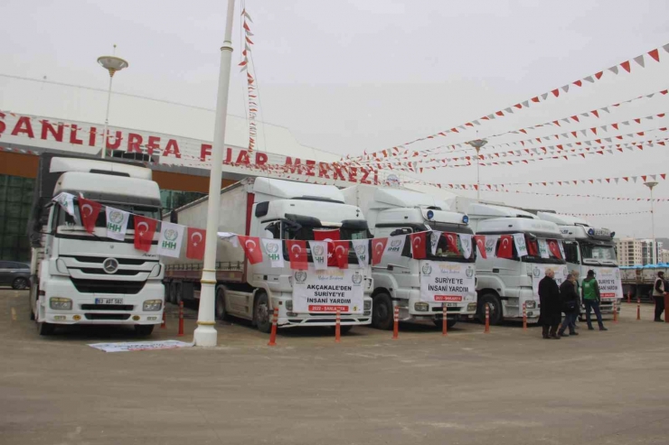 Şanlıurfa’dan Sınır Ötesine 13 Tır İnsani Yardım Gönderildi