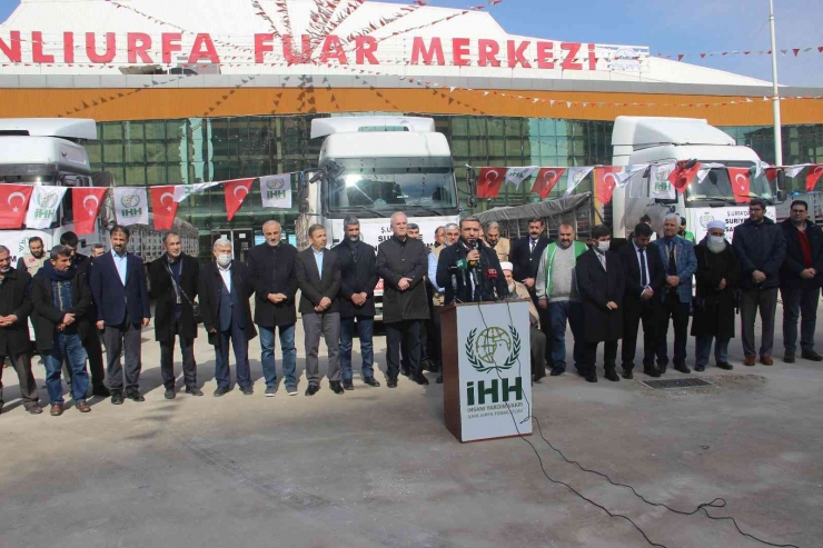 Şanlıurfa’dan Suriye’ye 7 Tır Yardım Malzemesi Gönderildi