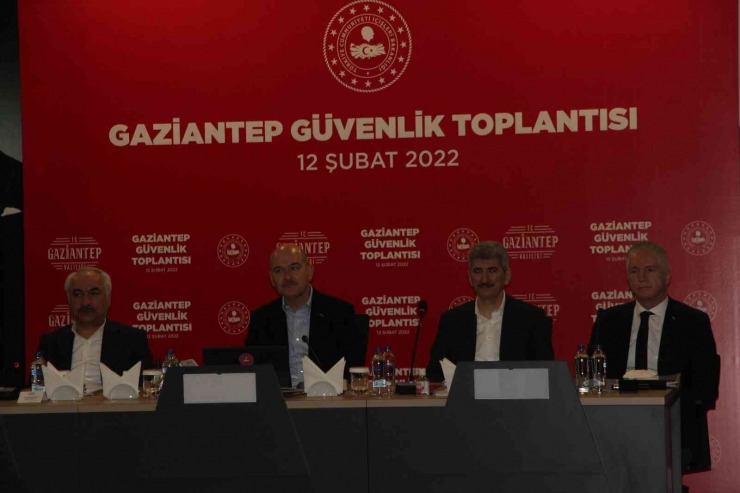 Bakan Soylu Gaziantep’te Güvenlik Toplantısına Katıldı