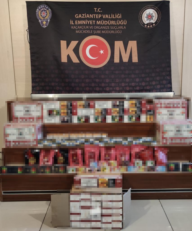 Gaziantep’te 843 Paket Gümrük Kaçağı Sigara Ele Geçirildi