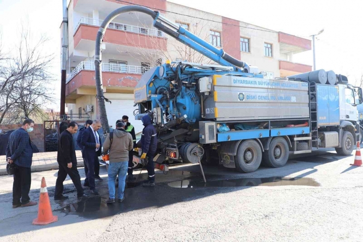 Diski Ekiplerince 200 Bin Metre Kanalizasyon Hattı Temizliği