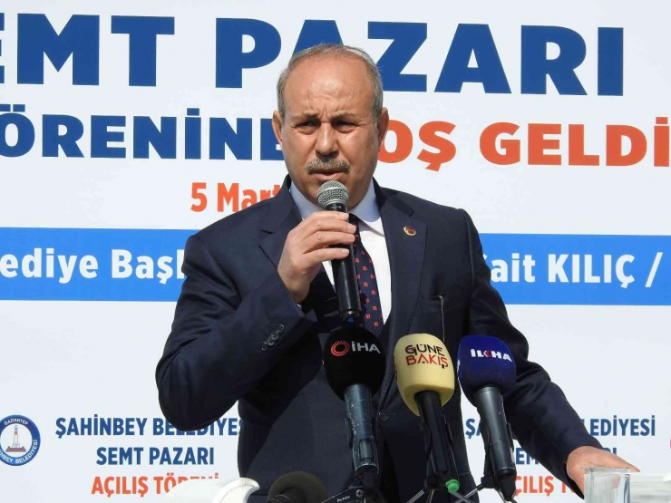 Oğuzeli Semt Pazarı Törenle Hizmete Açıldı