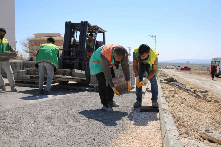 Karaköprü’de Kilitli Parke Çalışması