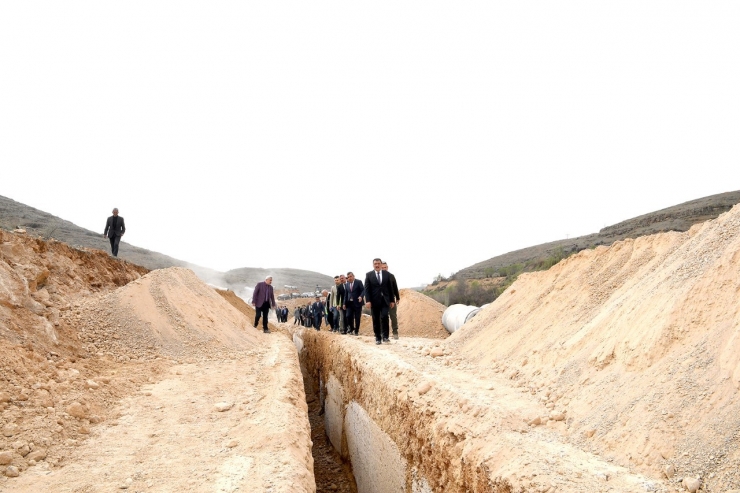 Başkan Gürkan, Kanalizasyon Batı Kolektörü Çalışmalarını İnceledi