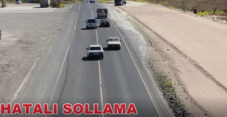 Araçların Hatalı Sollama Ve Kırmızı Işık İhlal Anları Kamerada