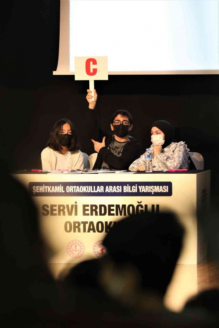 Şehitkamil’de Ortaokul Öğrencileri Bilgi Yarışmasında Ter Döktü