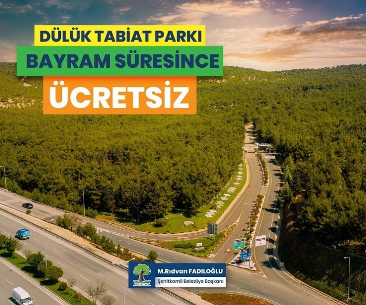 Dülük Tabiat Parkı Bayram Süresince Ücretsiz Olacak