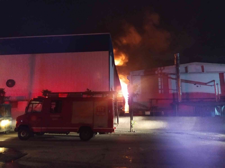 Gaziantep’te Geri Dönüşüm Fabrikasında Büyük Yangın