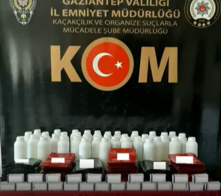 Gaziantep Polisinde Kaçak İlaç Ve Nargile Operasyonu