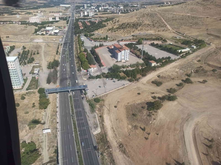 Malatya’da Helikopter Destekli Trafik Denetimi