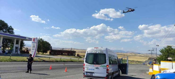 Malatya’da Helikopter Destekli Trafik Denetimi