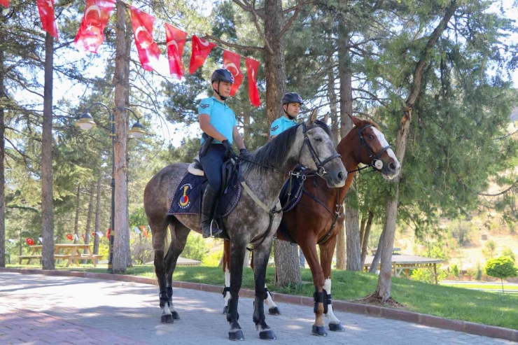 Atlı Jandarma Timlerinden Piknik Alanlarında Denetim