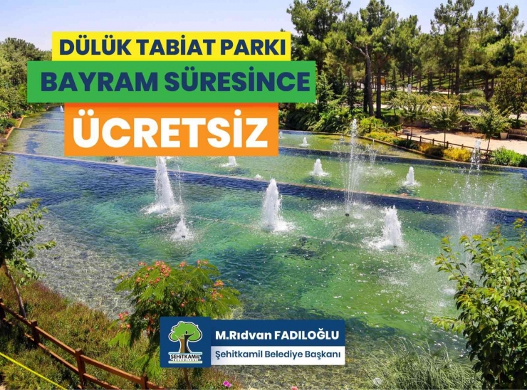 Dülük Tabiat Parkına Bayramda Girişler Ücretsiz Olacak