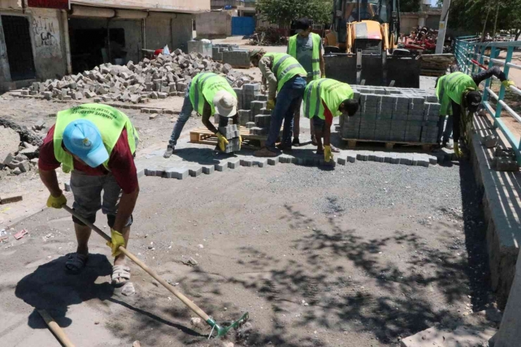 Kısas Mahallesinde Üst Yapı Çalışmaları Sürüyor