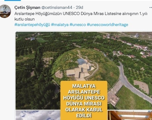 Arslantepe’nin Unesco’ya Alınmasının 1’nci Yıl Dönümü