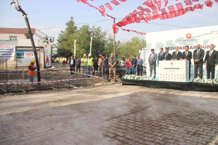 Cumhurbaşkanı Erdoğan Canlı Yayınla Bağlandı, Diyarbakır’da Muhtarlık Binası Temeli Atıldı