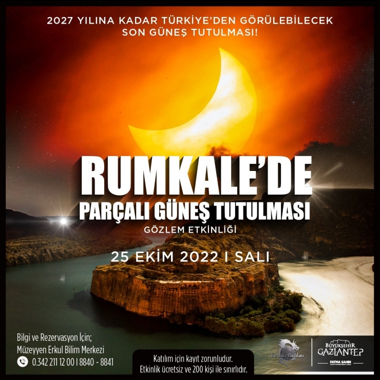 Parçalı Güneş Tutulması Rumkale’de Gözlemlenecek