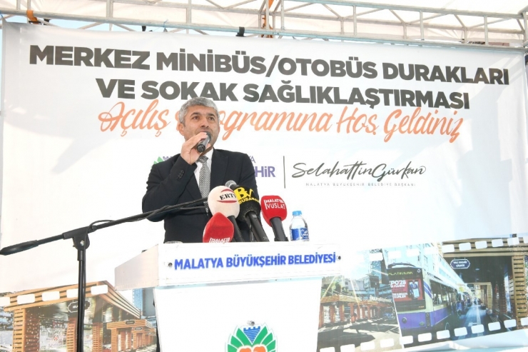 Malatya Merkez Minibüs Ve Otobüs Duraklarının Açılışı Gerçekleştirildi