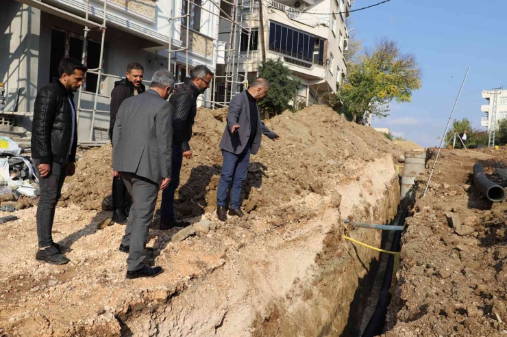 Çermik’te Yeni Yerleşim Yerlerine Altyapı Hattı Döşeniyor