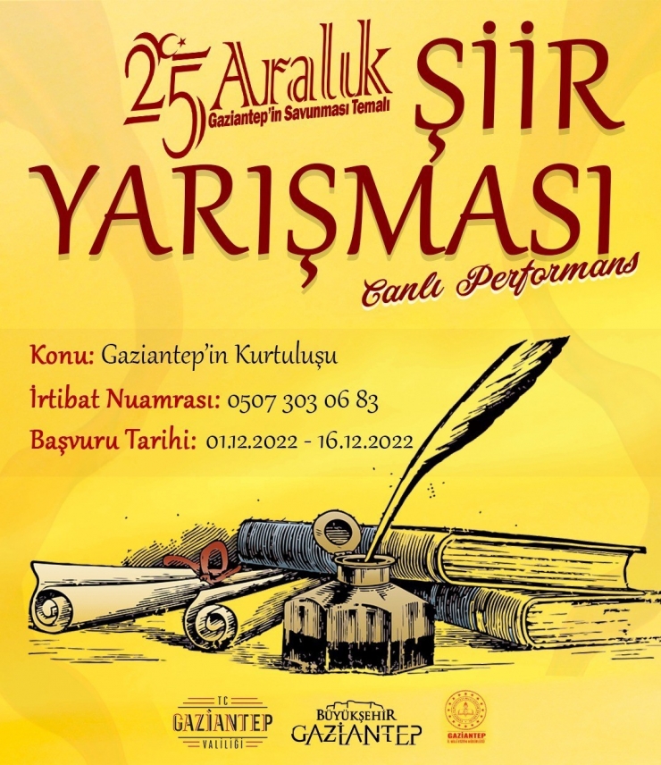 Gaziantep’in Kurtuluşunun 101. Yıl Dönümü Yarışmalarla Kutlanacak