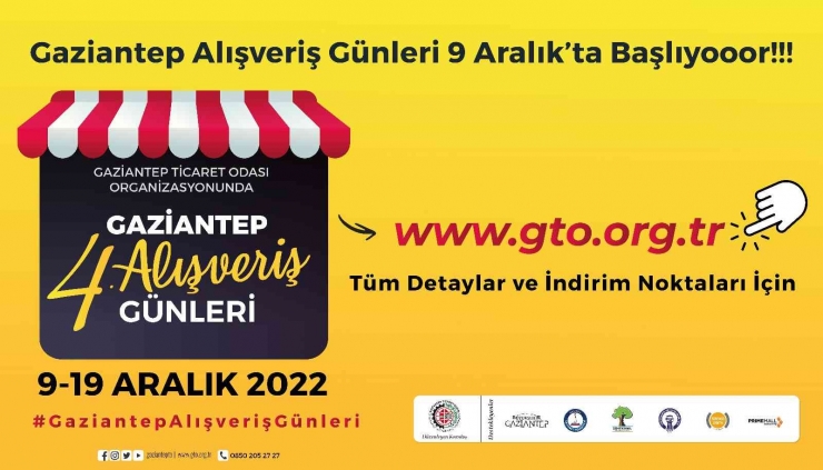 Geleneksel Gaziantep Alışveriş Günleri 9 Aralık’ta Başlıyor.