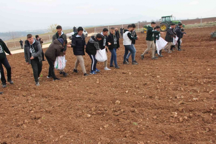 Tarım Lisesi Öğrencileri İlk Tohumları Toprağa Bıraktı