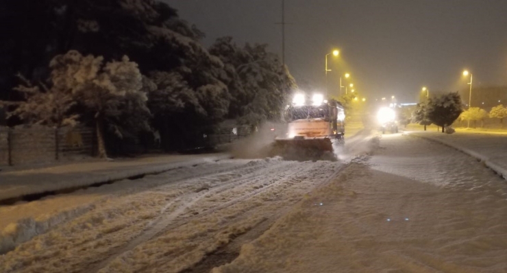 Gaziantep’te Yoğun Karla Mücadele