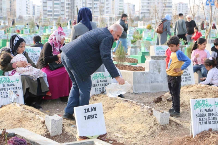 Depremde Hayatını Kaybedenlerin Yakınları Mezarlıktan Ayrılmıyor