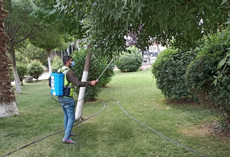 Viranşehir Genelindeki Parklarda İlaçlama Çalışması Sürüyor