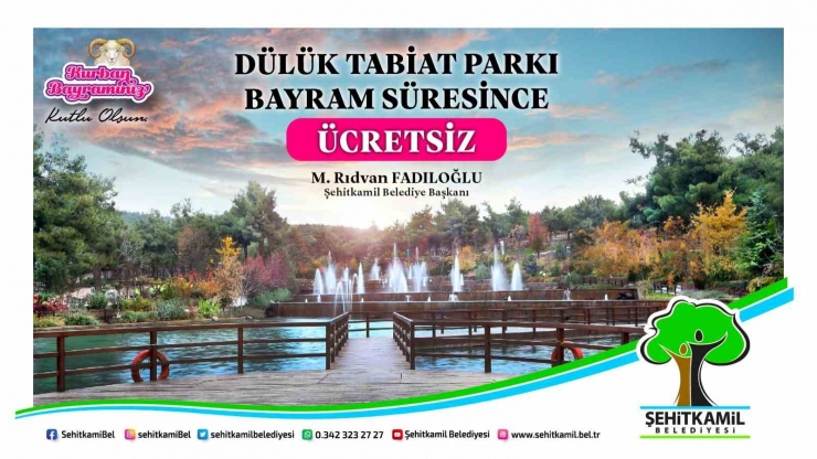 Dülük Tabiat Parkı, Bayram Süresince Ücretsiz Olacak