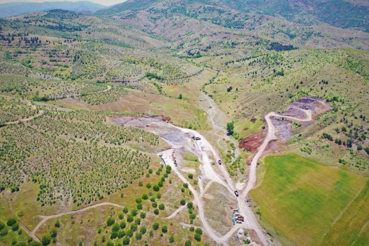 Malatya’da Yenice Barajı’nda Çalışmalar Devam Ediyor