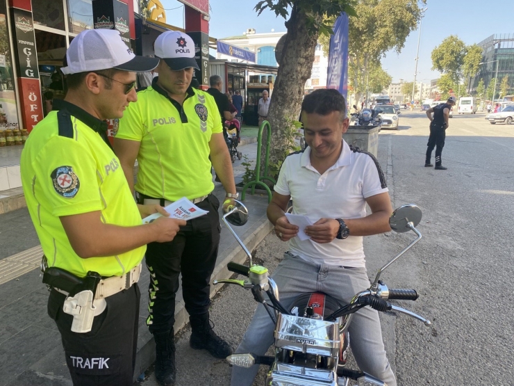 Adıyaman’da, ‘kask’ Denetimi Yapıldı