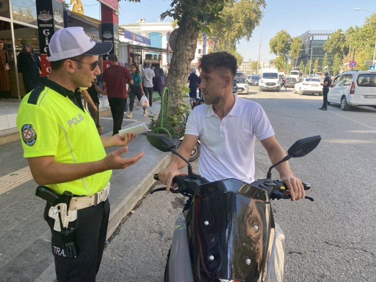 Adıyaman’da, ‘kask’ Denetimi Yapıldı