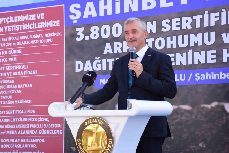 Şahinbey Belediyesi’nin Buğday-arpa Tohumu Ve Gübre Desteği Devam Ediyor