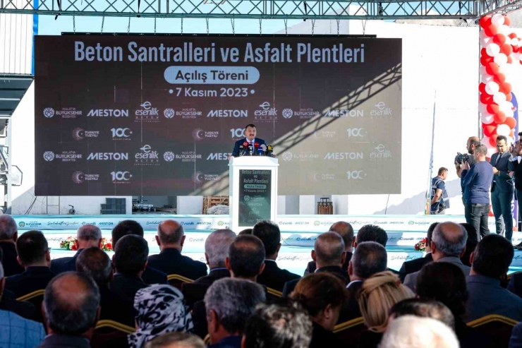 Malatya’da Beton Santralleri Ve Asfalt Plentleri Törenle Hizmete Girdi