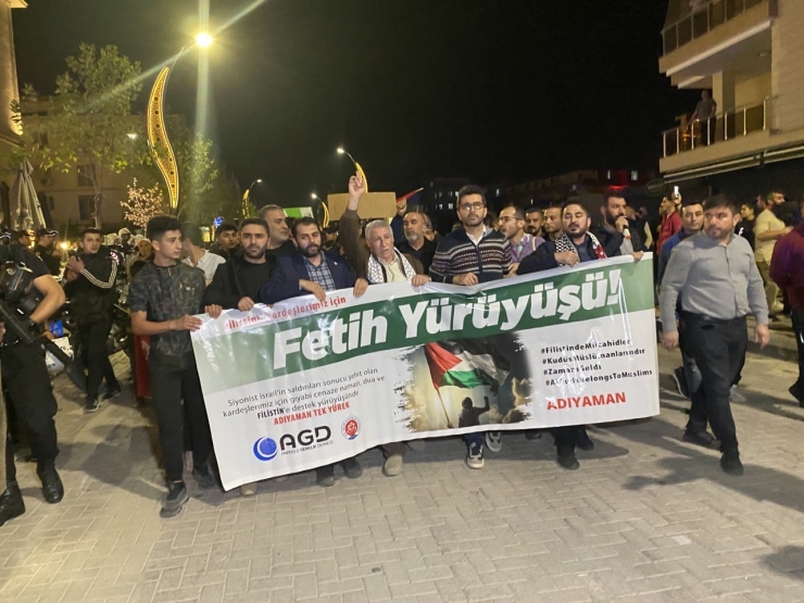 Adıyaman’da Filistin’e Destek Yürüyüşü