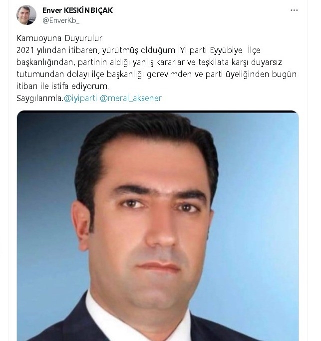 İyi Parti’de İstifa Şoku