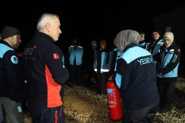 Afad Tarafından Yangın Eğitimi Verdi