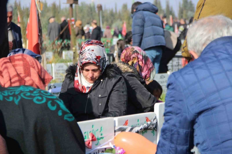 Kızıyla Birlikte 16 Saat Enkaz Altında Kalan Baba Mezarlıkta Duygulu Anlar Yaşadı