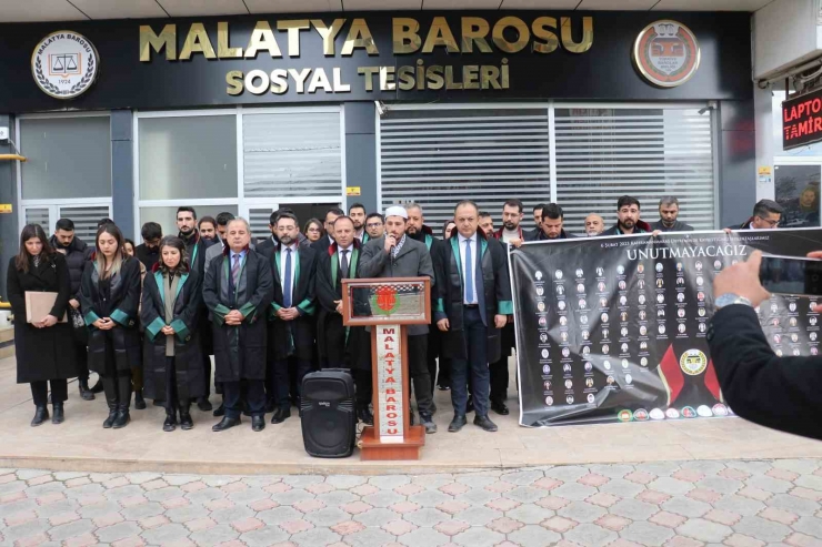 Malatya Barosu, Depremde Hayatlarını Kaybedenleri Unutmadı